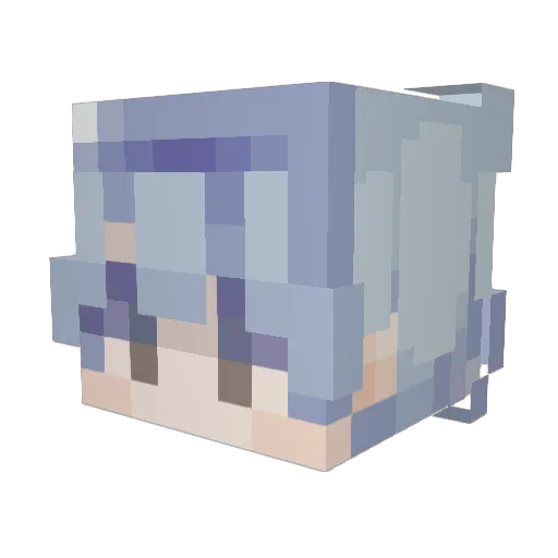Iruma_suzuki12 Minecraft avatar head, 3D render