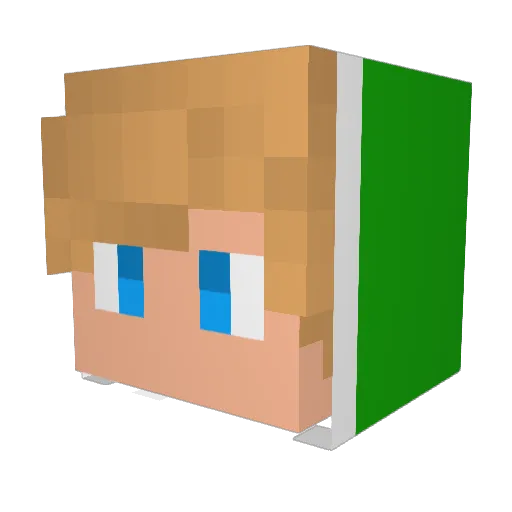 IrvineC Minecraft avatar head, 3D render