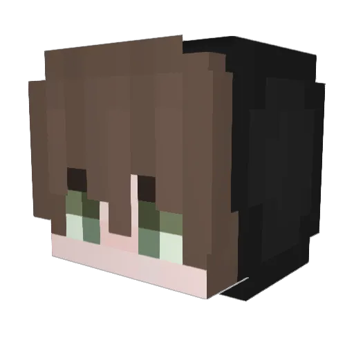 Irvs Minecraft avatar head, 3D render