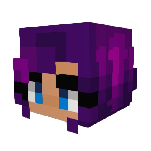 Iryn Minecraft avatar head, 3D render