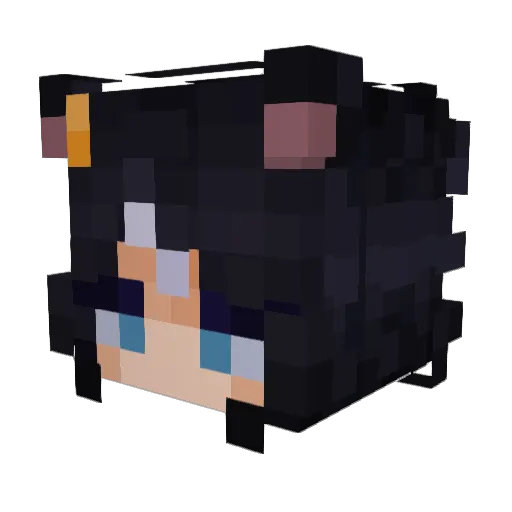 Irys01 Minecraft avatar head, 3D render