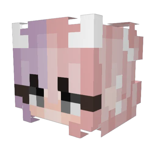 Irza19 Minecraft avatar head, 3D render