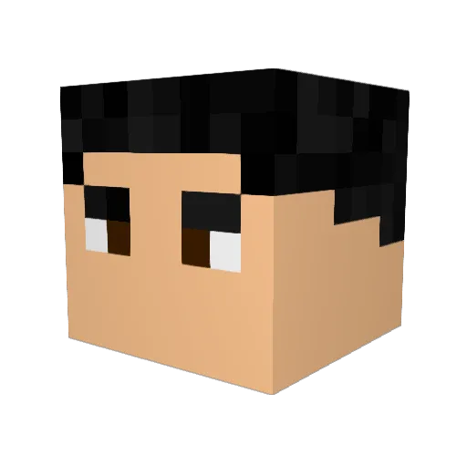 Irzn Minecraft avatar head, 3D render