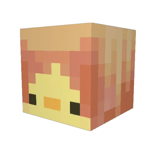 IsAbgetrhit Minecraft avatar head, 3D render
