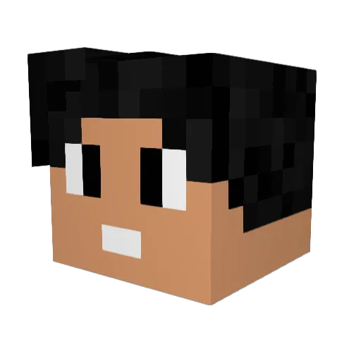 IsGroot_Shapes Minecraft avatar head, 3D render