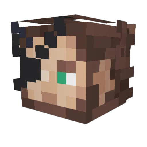 IsKosmaty Minecraft avatar head, 3D render