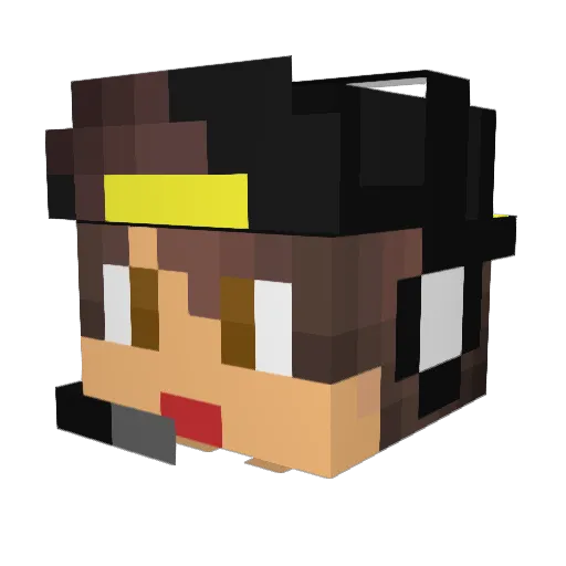IsNotVictor Minecraft avatar head, 3D render