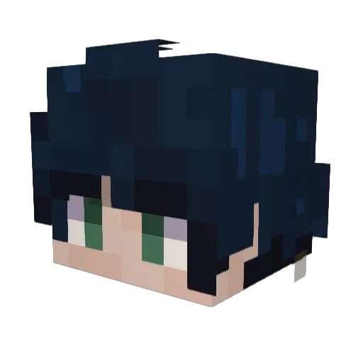 IsZeBikette Minecraft avatar head, 3D render