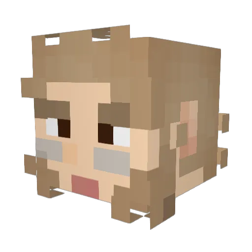 Is_Mithras Minecraft avatar head, 3D render