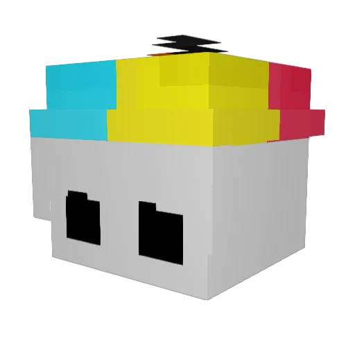 Is_Toct Minecraft avatar head, 3D render