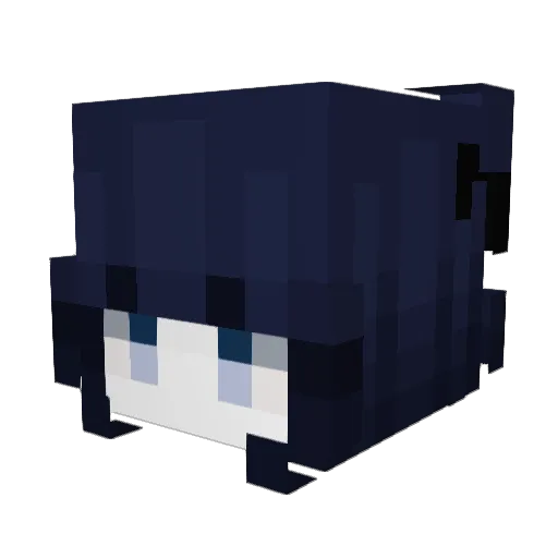 IsaBoooo Minecraft avatar head, 3D render