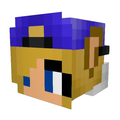 IsaMorticia Minecraft avatar head, 3D render