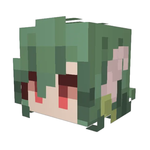 IsaRoda Minecraft avatar head, 3D render