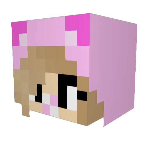 IsaVKH Minecraft avatar head, 3D render