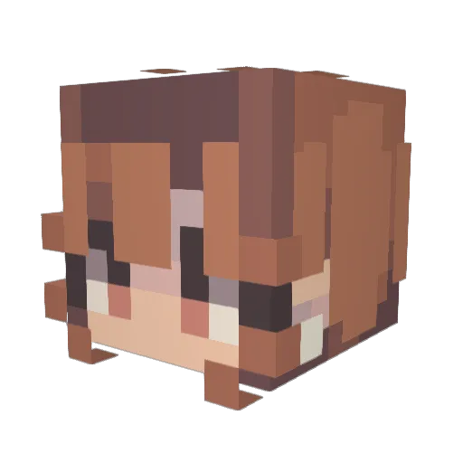 Isa_sea Minecraft avatar head, 3D render