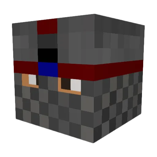 IsaacBode Minecraft avatar head, 3D render
