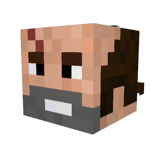 IsaacDaBoss Minecraft avatar head, 3D render