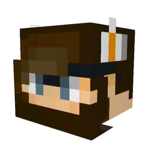 IsaacDaybreak Minecraft avatar head, 3D render
