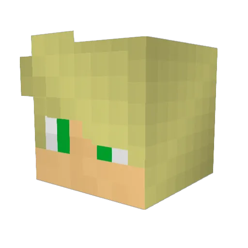 IsaacHyena1994 Minecraft avatar head, 3D render