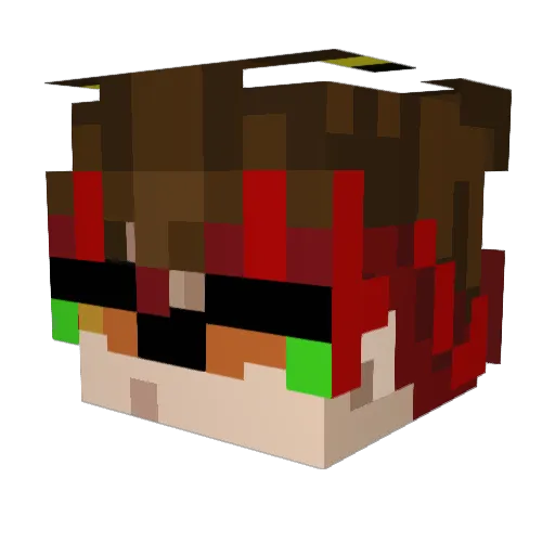 IsaacKhare Minecraft avatar head, 3D render