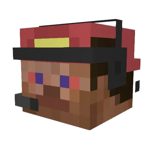 IsaacNeedsSleep Minecraft avatar head, 3D render
