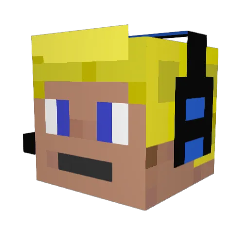 IsaacTheAwesome Minecraft avatar head, 3D render