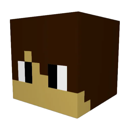 IsaacTheChampion Minecraft avatar head, 3D render