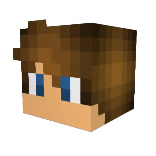 IsaacYT Minecraft avatar head, 3D render