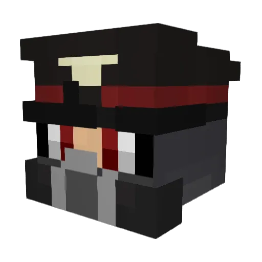 Isaac_San Minecraft avatar head, 3D render