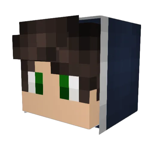 Isaac_X Minecraft avatar head, 3D render