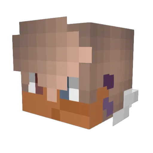 Isaacbadger Minecraft avatar head, 3D render