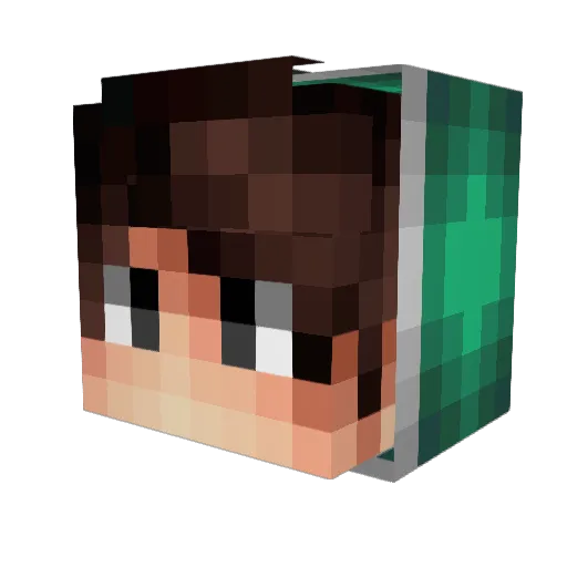 Isaacjyf Minecraft avatar head, 3D render