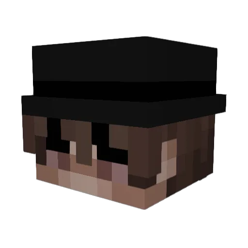 Isaacly Minecraft avatar head, 3D render