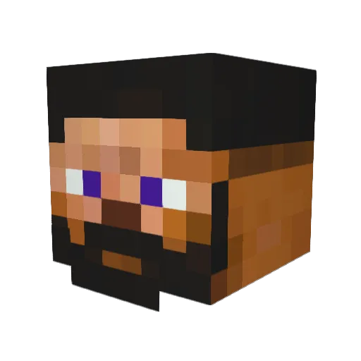 Isaacnot Minecraft avatar head, 3D render