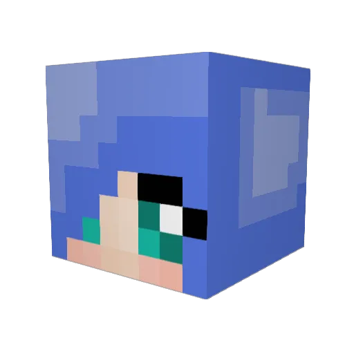 Isab3l Minecraft avatar head, 3D render