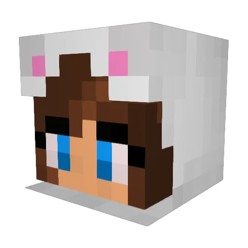 Isabala Minecraft avatar head, 3D render