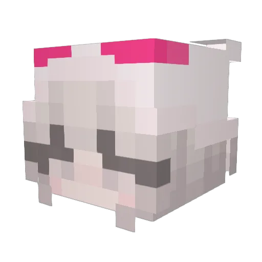 Isabananini Minecraft avatar head, 3D render