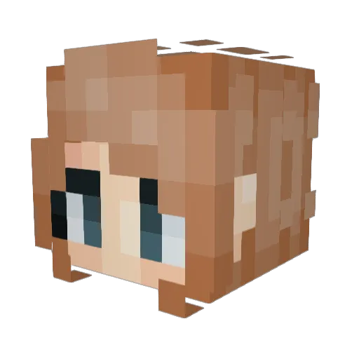 Isabel098 Minecraft avatar head, 3D render