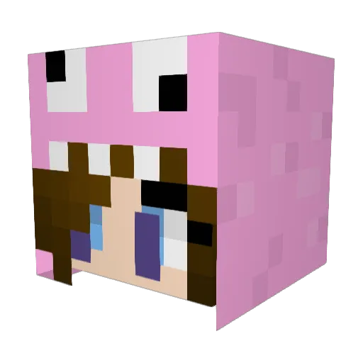 Isabel112 Minecraft avatar head, 3D render