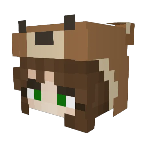 Isabel_Bear Minecraft avatar head, 3D render