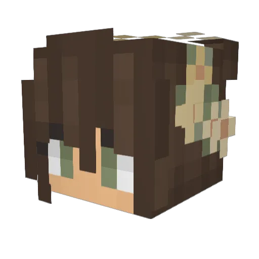 Isabela_dbr Minecraft avatar head, 3D render