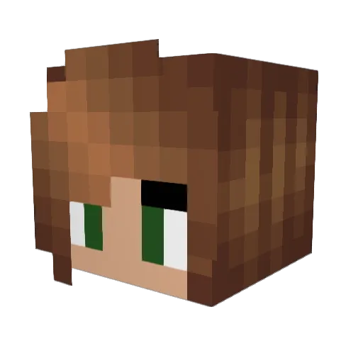 Isabell0815 Minecraft avatar head, 3D render