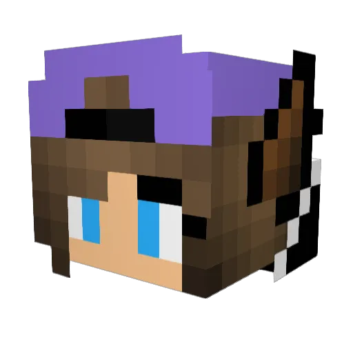 Isabella08 Minecraft avatar head, 3D render
