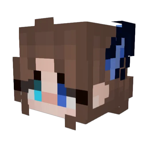 Isabella2362 Minecraft avatar head, 3D render