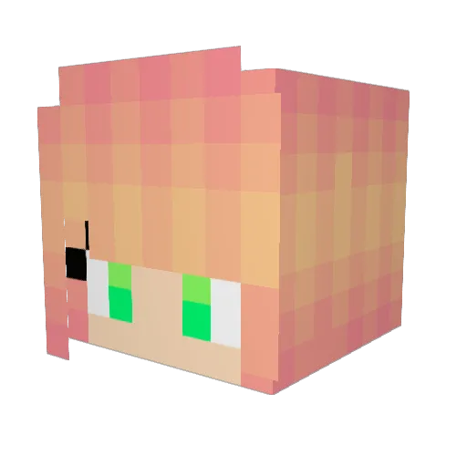 IsabellaAE Minecraft avatar head, 3D render