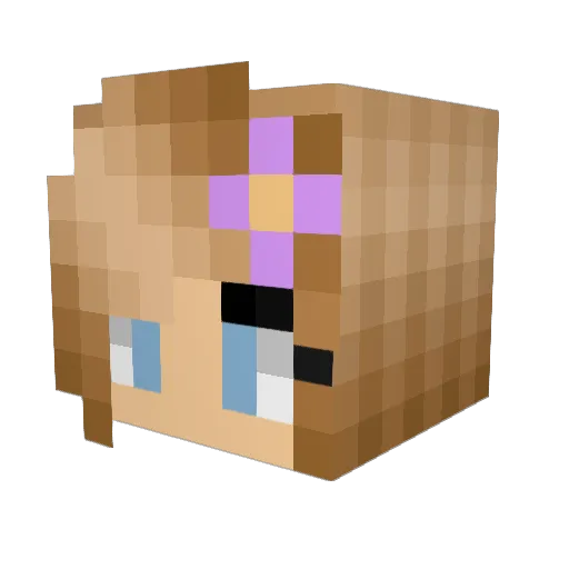 IsabellaT2005 Minecraft avatar head, 3D render