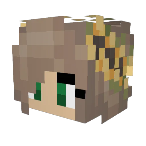 Isabella_F Minecraft avatar head, 3D render