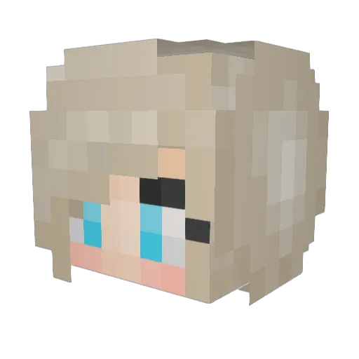 Isabella_L Minecraft avatar head, 3D render