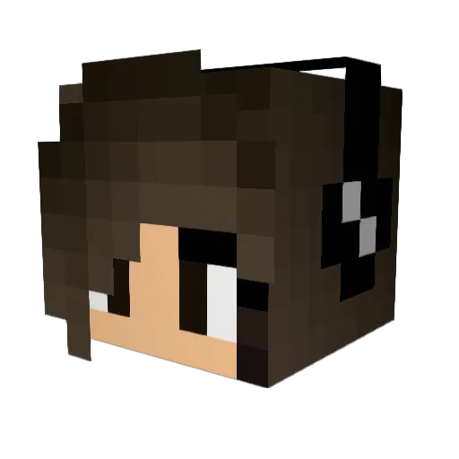 Isabellafonseca Minecraft avatar head, 3D render