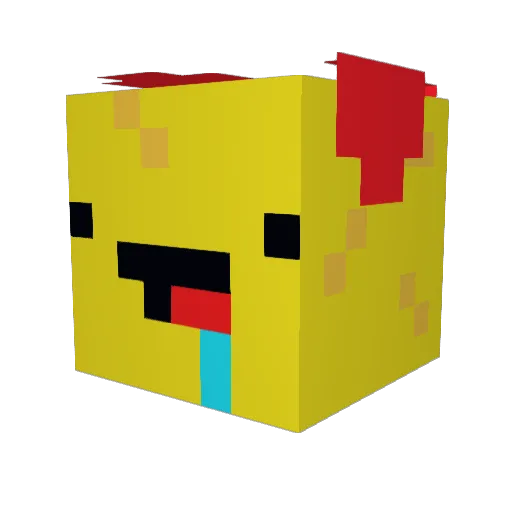 Isabellapizza Minecraft avatar head, 3D render